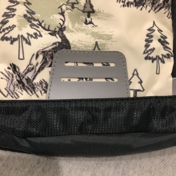 NWT - Eastport Black & Cream Forest Motif Deluxe Sport Backpack main image 15